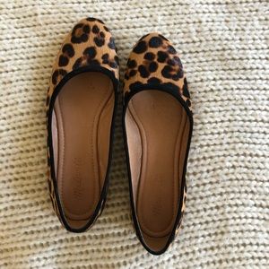 Madewell Reid Ballet Flat in Leopard Calf Hair